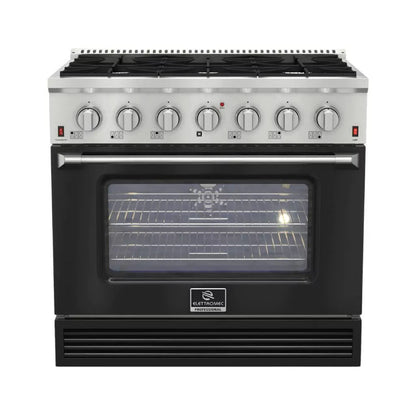 Fogão Professional Black Gás/Gás 36 Polegadas 127V Elettromec - FGG6Q36BP1SGA