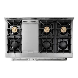 Fogão Benmax Pro 6 Bocas 2 Fornos a Gás Inox com Griddle 122cm - STOVG482FI