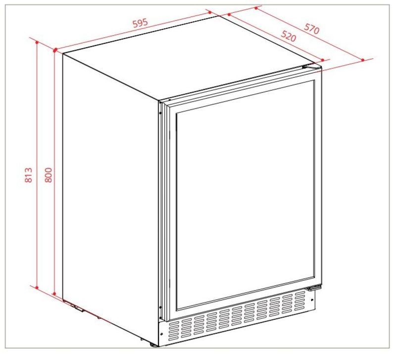 Adega Elettromec Vetro 40 Garrafas Built-in 220V - CV1BI40VT2VPA