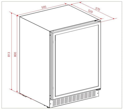 Adega Elettromec Vetro 40 Garrafas Built-in 220V - CV1BI40VT2VPA