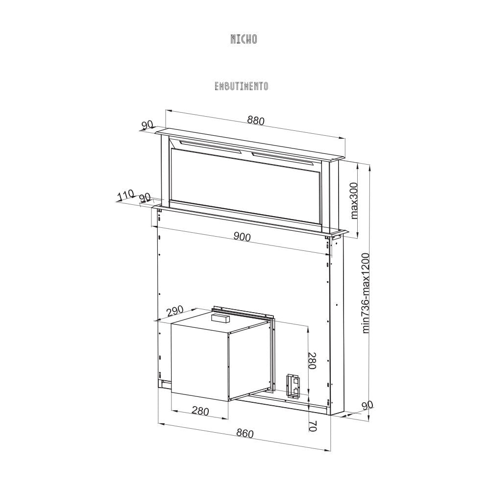 Coifa de Bancada Cuisinart Arkton Advanced Downdraft 90cm 1000m³ 220V - 4092740312