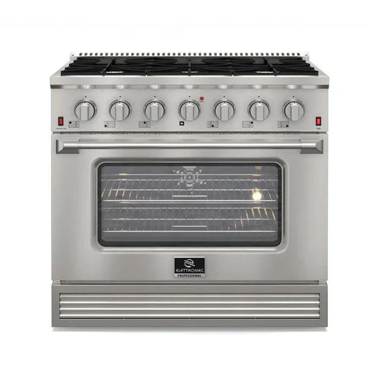 Fogão Elettromec Professional Inox Gás/Gás 36 Polegadas 127 Litros - 127V