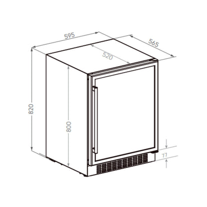 Beer Center Inox Elettromec 145 Litros Built-in 220V Abertura Esquerda - BCBI145XV2VPB