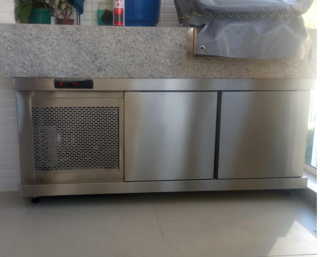 Balcão Refrigerado Acoplado em Inox 140 cm 220V - BALCAOACOPLADO