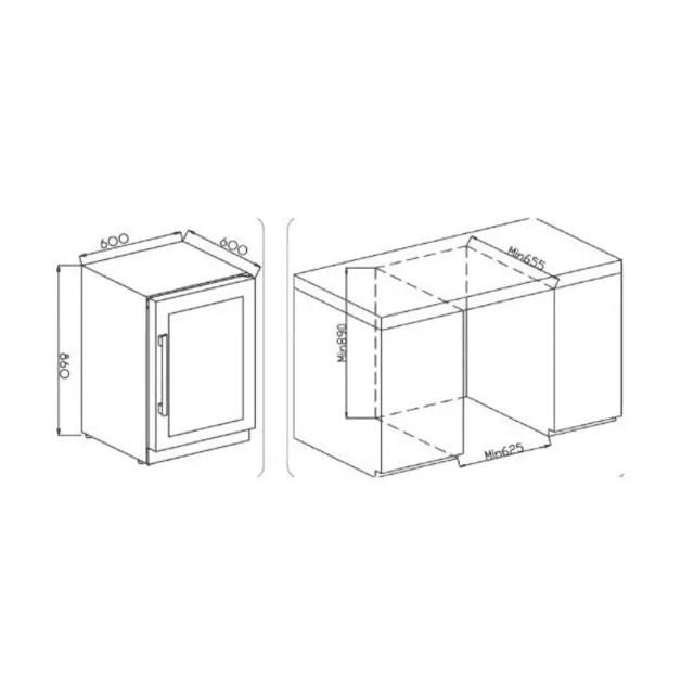 Adega de Vinhos Gorenje GWL-46W1ANQRIA Dual Zone 46 Garrafas 127V