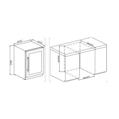 Adega de Vinhos Gorenje GWL-46W1ANQRIA Dual Zone 46 Garrafas 127V