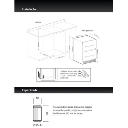 Gaveta Refrigerada Cuisinart Arkton Advanced 145 Litros Inox 220V