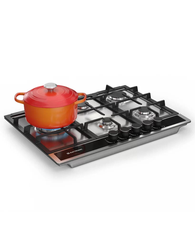 Cooktop Elettromec Sole Gás 5 Queimadores 70cm Bivolt - CKG-5Q-70-SL-3TNC