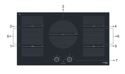 Cooktop Indução 5Z 90cm Cuisinart Arkton Advanced