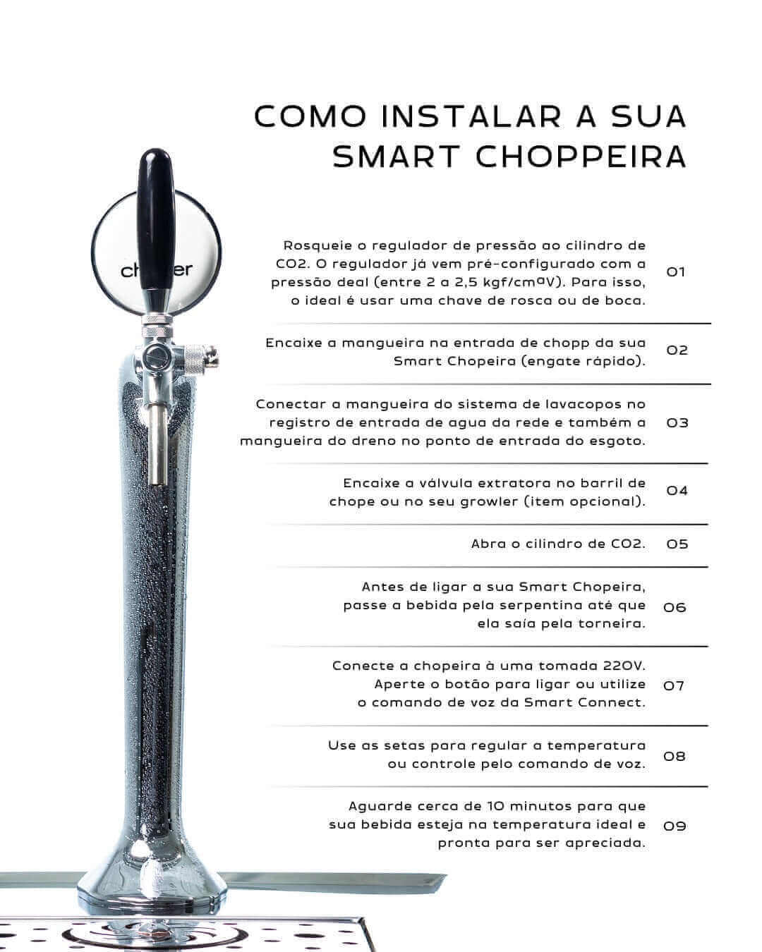 Bartender e Chopeira Cheffer Naja Silver 220V - NVO003