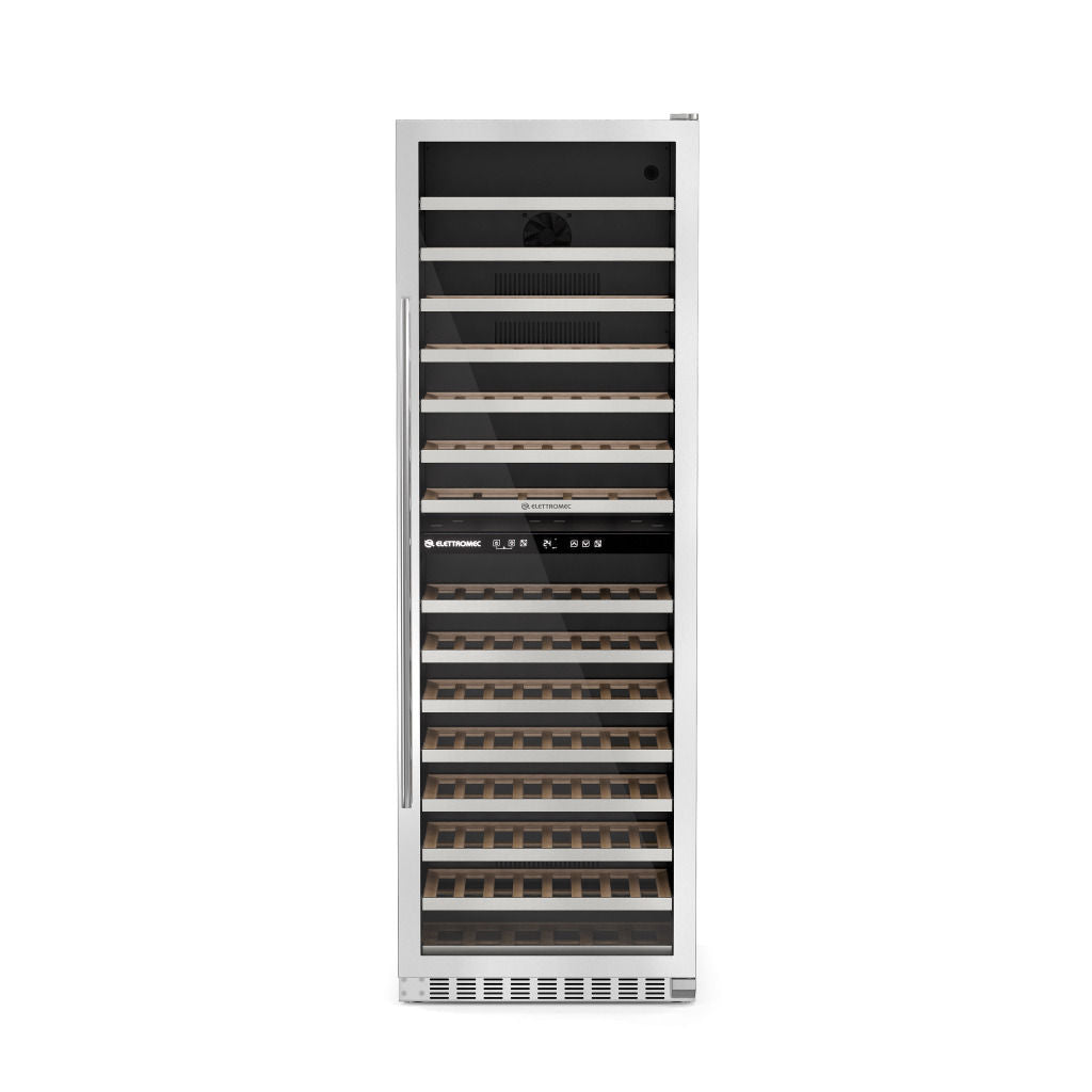 Adega Inox 134 Garrafas Dual Zone Built-in Connect 220V Abertura Esquerda Elettromec - CV2BI134XV2VPB