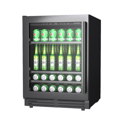 Cervejeira de Embutir Sogna Carbon 145L Porta Esquerda 220V - SBC60-BK-L