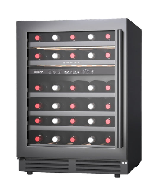 Adega de Vinhos SOGNA Carbon SWC60-BK Dual Zone 46 Garrafas 60cm 220V