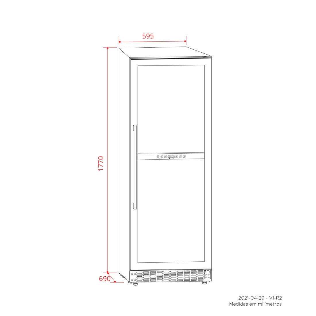 Adega Elettromec 160 Garrafas Dual Zone Built-in Connect 220V - CV2BI160XV2ATB