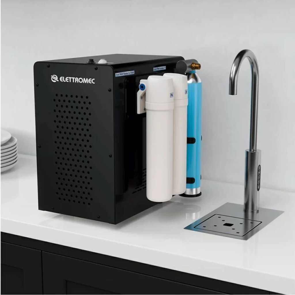 Dispenser De Água Filtrada Gás E Refrigerada Inox Built-in Elettromec - DAFBIGRXX2OHA