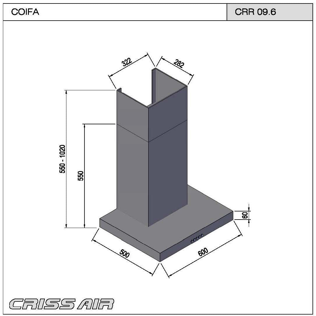 Coifa de Parede Crissair Soft 60 Signature 60cm 127V/220V - CRR09.6