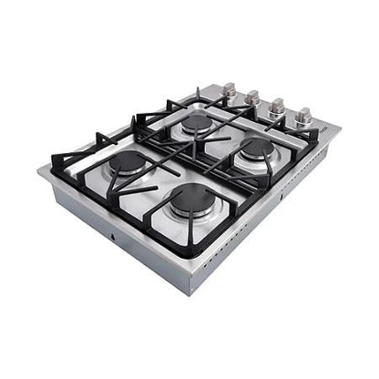 Cooktop a Gás Benmax Semi-Profissional 77cm Inox 4 Queimadores 127V - CTOP04B77SA