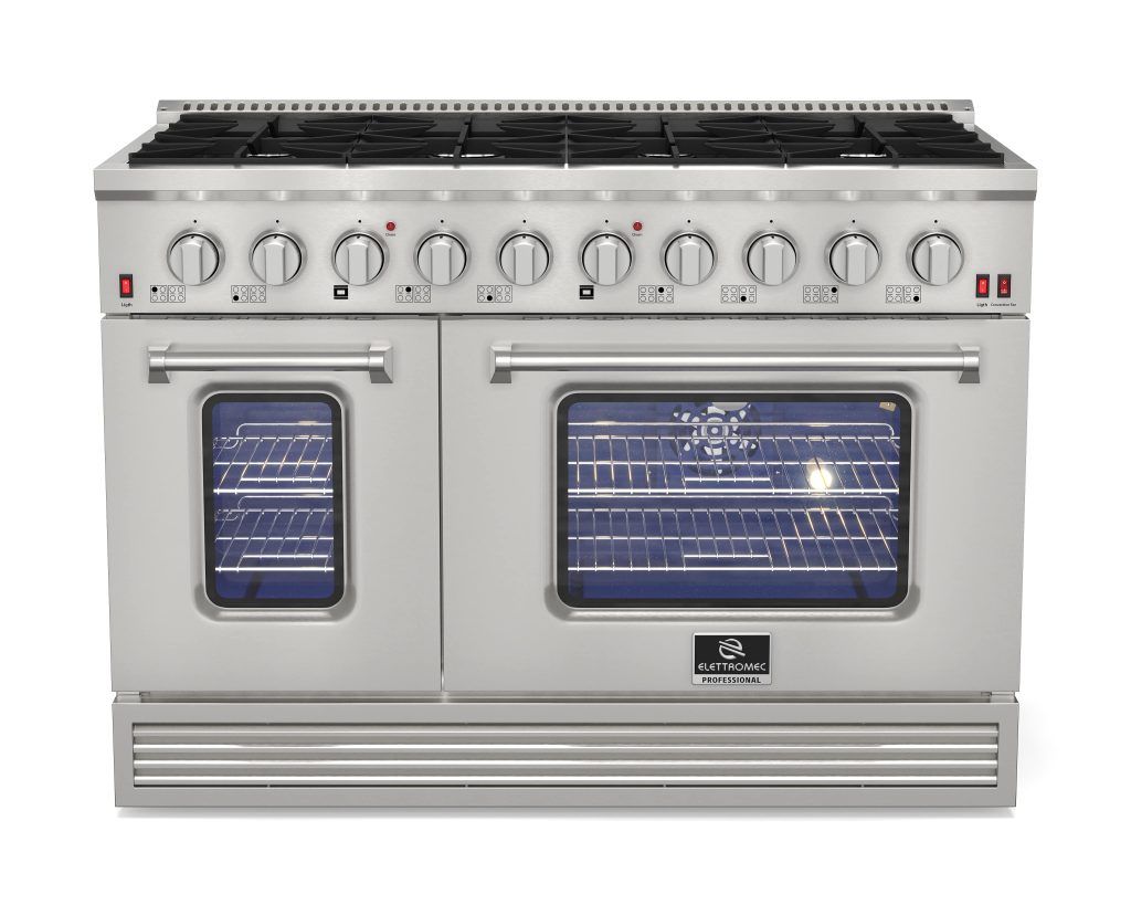 Fogão Elettromec Professional Inox Gás/Gás 48 Polegadas 127V - FGG8Q48XP1SGA