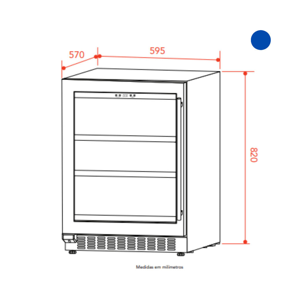 Beer Center 135 Litros Built-in Connect 127V Abertura Esquerda Elettromec - BCBI135XV1ATF
