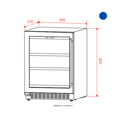 Beer Center 135 Litros Built-in Connect 127V Abertura Esquerda Elettromec - BCBI135XV1ATF