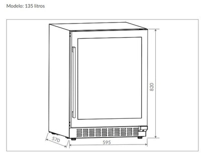 Beer Center Invita Black I-BC-BI-135-VP-2ATA 135 Litros Built-in 220V