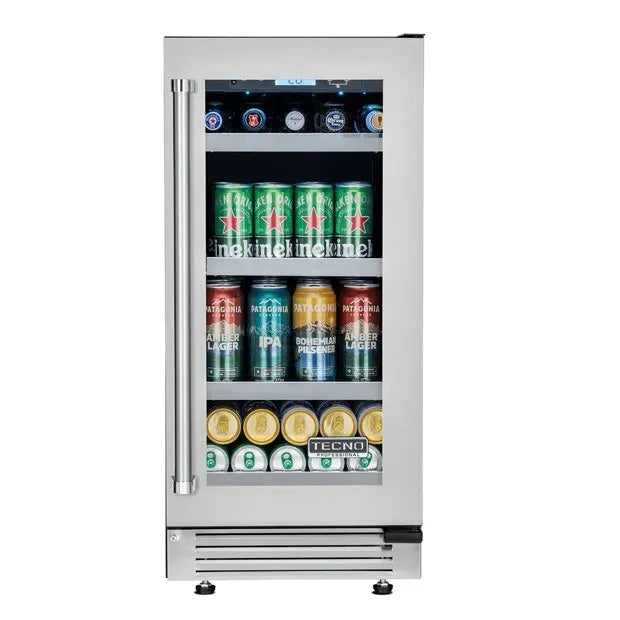 Cervejeira Tecno Professional 80 Litros Abertura P/ Direita Puxador Em Inox Escovado 220v