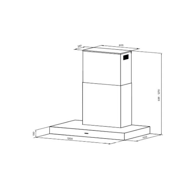 Coifa Cuisinart Arkton Parede Inox 120cm 2000m³ 220V - 4092540013