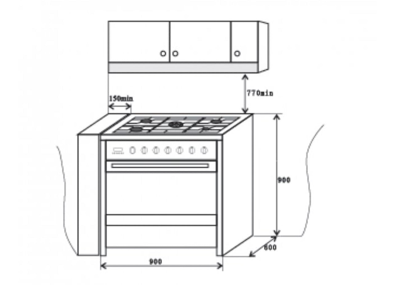 Fogão a Gás 5 Queimadores 90cm 220V Cuisinart Arkton