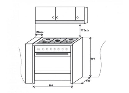 Fogão a Gás 5 Queimadores 90cm 220V Cuisinart Arkton