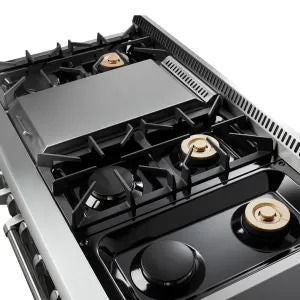 Fogão Benmax Pro 6 Bocas 2 Fornos a Gás Inox com Griddle 122cm - STOVG482FI