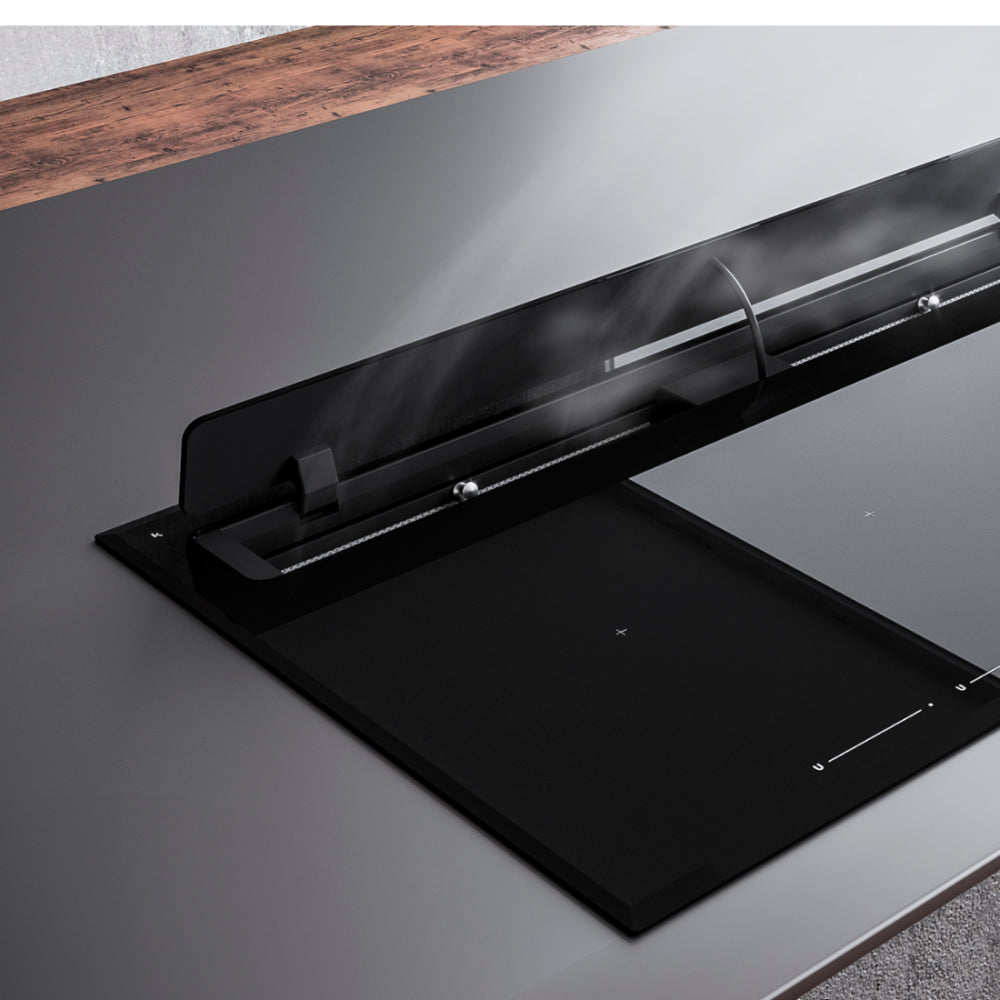 Cooktop Coifa Integrada Elanto Nero Argento 90cm | Raise | 220V
