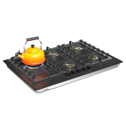Cooktop Black Matte 75cm Step Flame Bivolt Elettromec - CKG5Q75BM3TNA