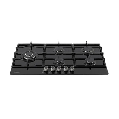 Cooktop a Gás Crissair 5 queimadores Cristal Preto Bivolt