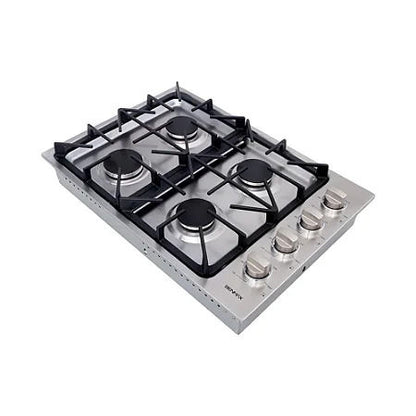 Cooktop a Gás Benmax Semi-Profissional 77cm Inox 4 Queimadores 127V - CTOP04B77SA