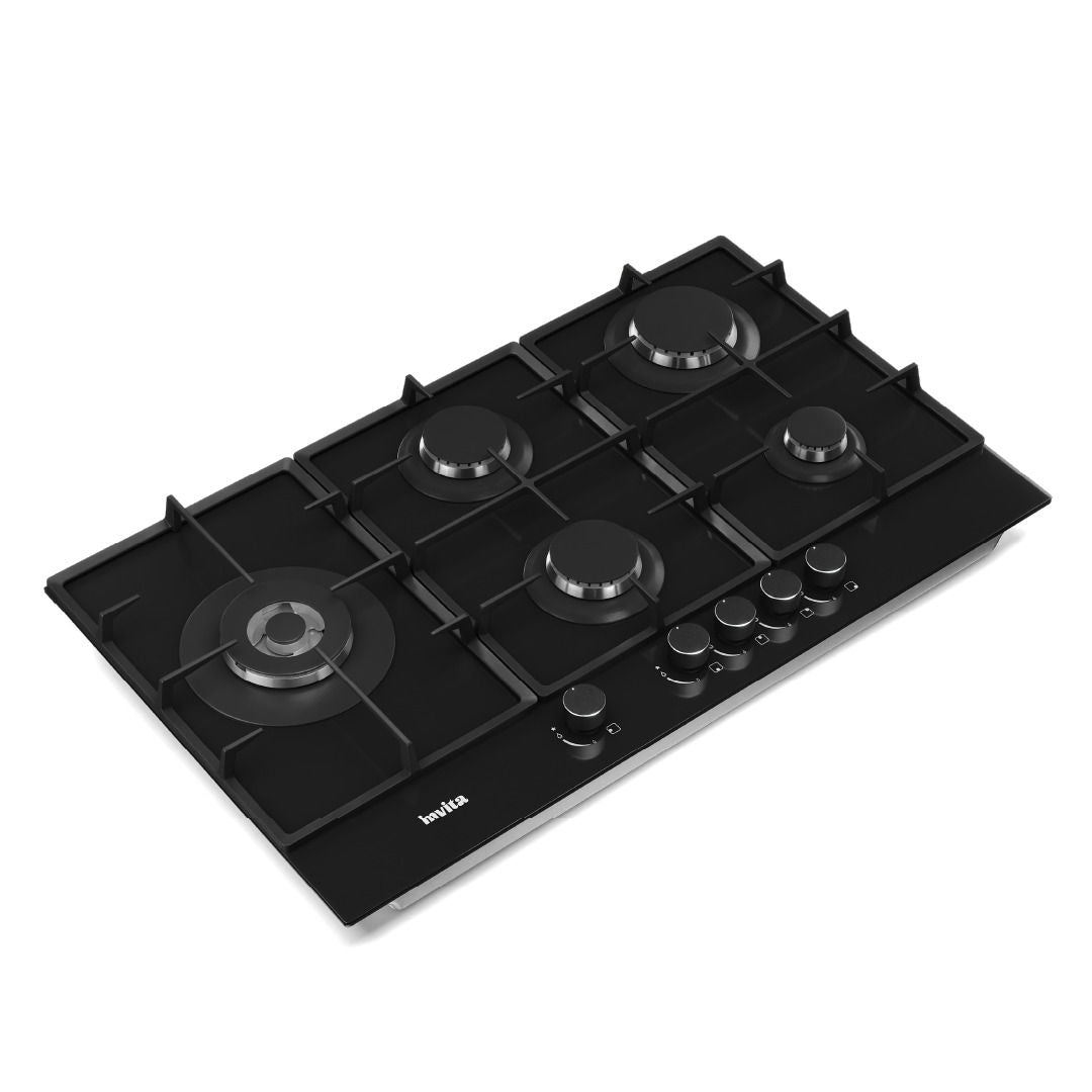 Cooktop Invita a Gás Black I-CKG-5Q-90-BL-3TNA 90cm Bivolt