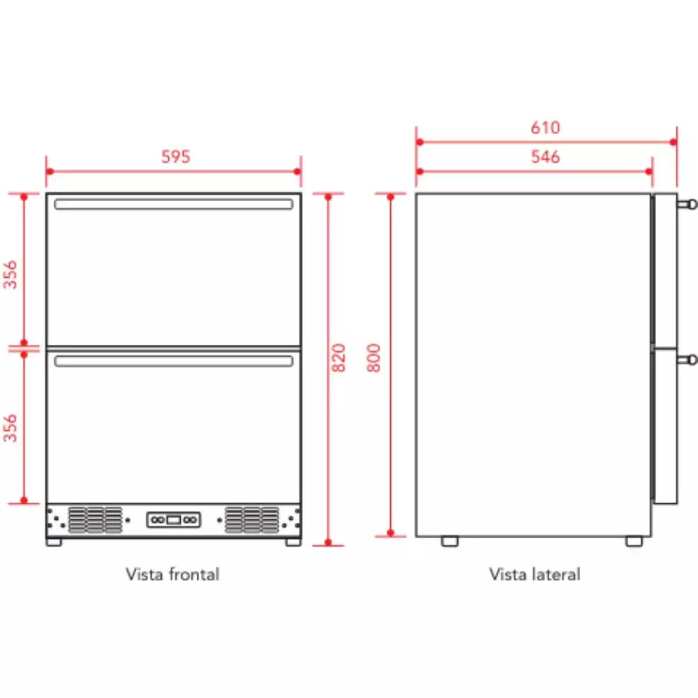 Gaveta Refrigerada Built-in 105 Litros 220V Elettromec - GRBI105XX2VIA