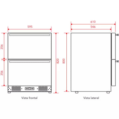 Gaveta Refrigerada Built-in 105 Litros 220V Elettromec - GRBI105XX2VIA