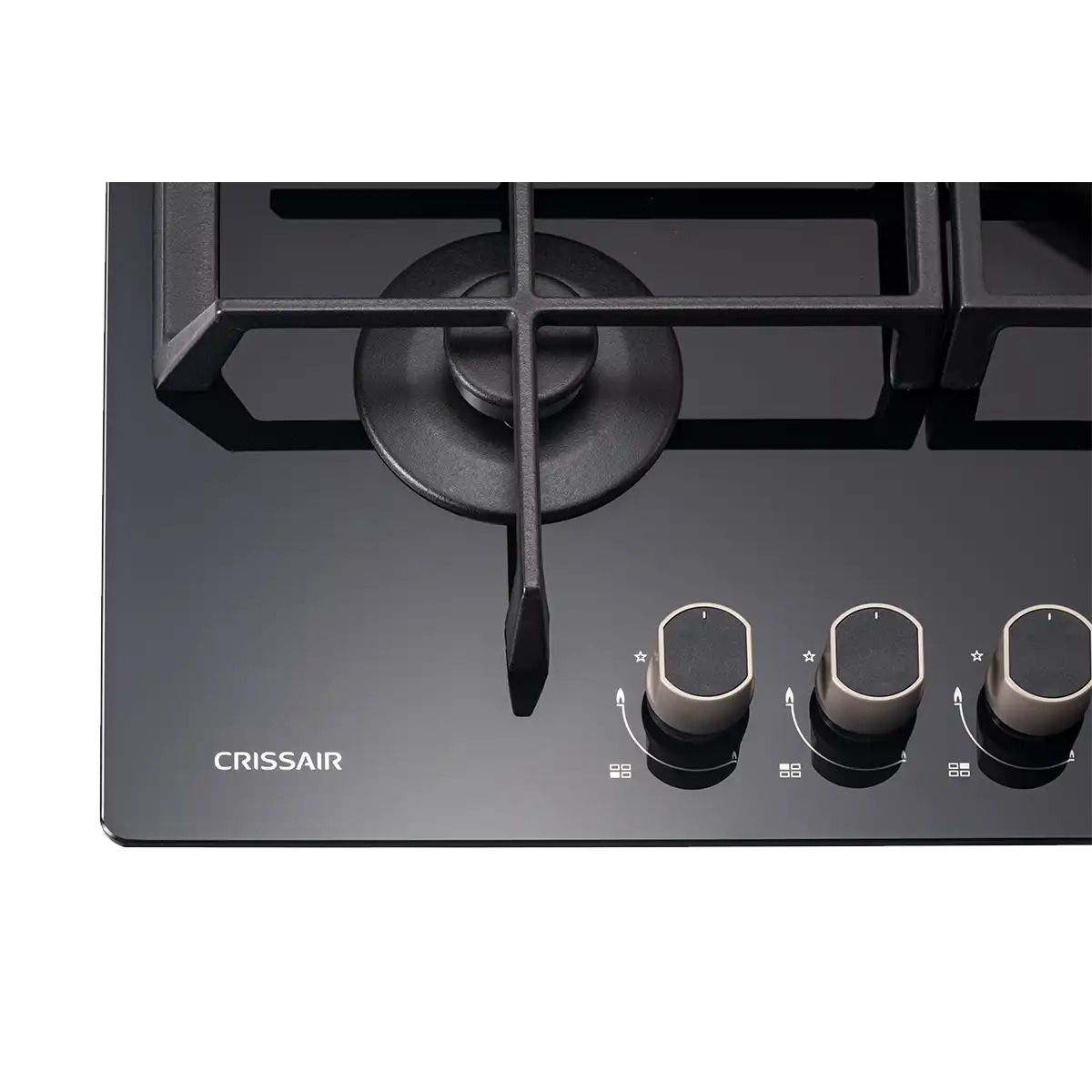 Cooktop a Gás Crissair Crystal 60 All Black 4 Queimadores Bivolt - NCT24G7