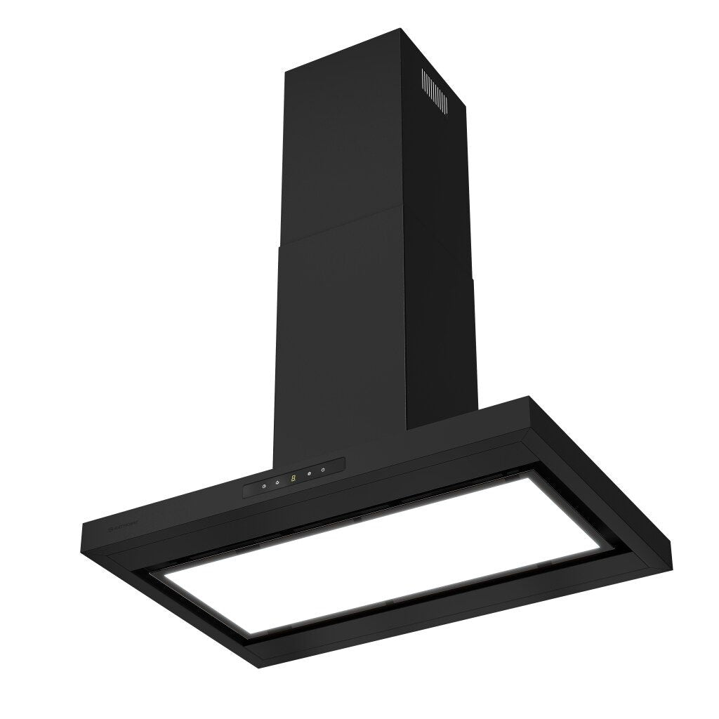Coifa Adria Ilha Black Matte 90cm Connect 220V Elettromec - CFIADR90BM2ATA