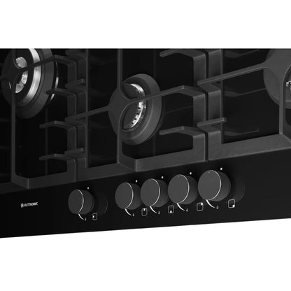 Cooktop Elettromec Vetro 5 Queimadores 90 cm Bivolt - CKG5Q90VT3TNA