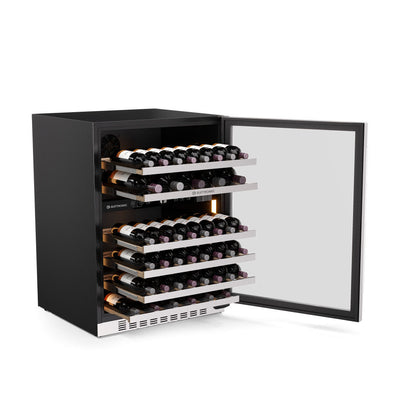 Adega Elettromec Inox 44 Garrafas Dual Zone Built-In Connect 220V Abertura Esquerda - CV2BI44XV2VPB