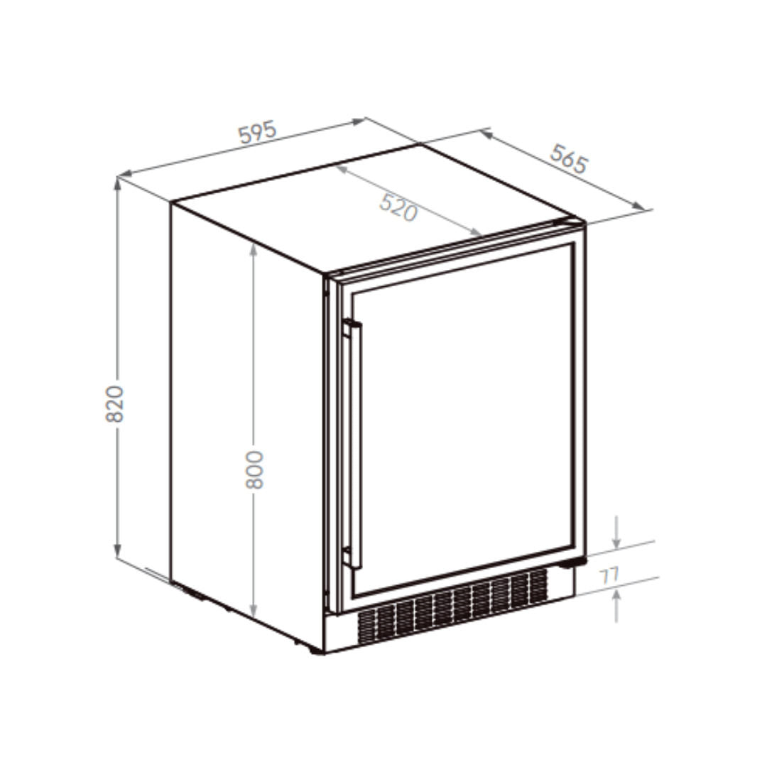 Beer Center Elettromec Inox 145 Litros Built-in 220V Abertura Direita - BCBI145XV2VPA