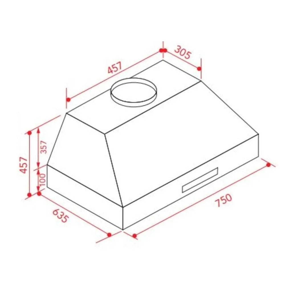 Duto de Inox Elettromec para Coifa 30 Polegadas - KITCFPBBQ30NELA