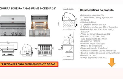 Churrasqueira a gás Evol - Seminovo