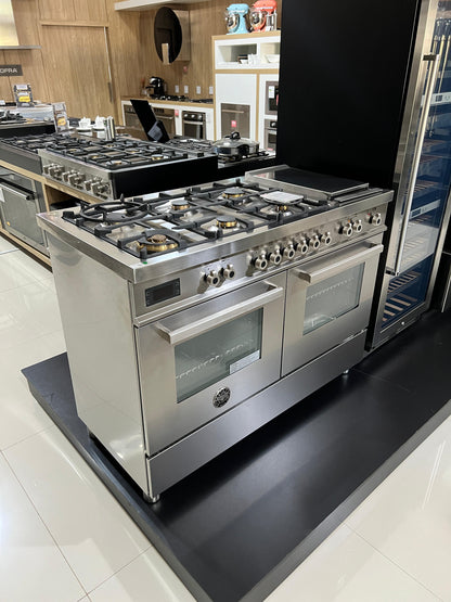 Fogão a Gás com Forno Elétrico 6 Queimadores Grill de Mesa Bertazzoni Inox 220V - Novo