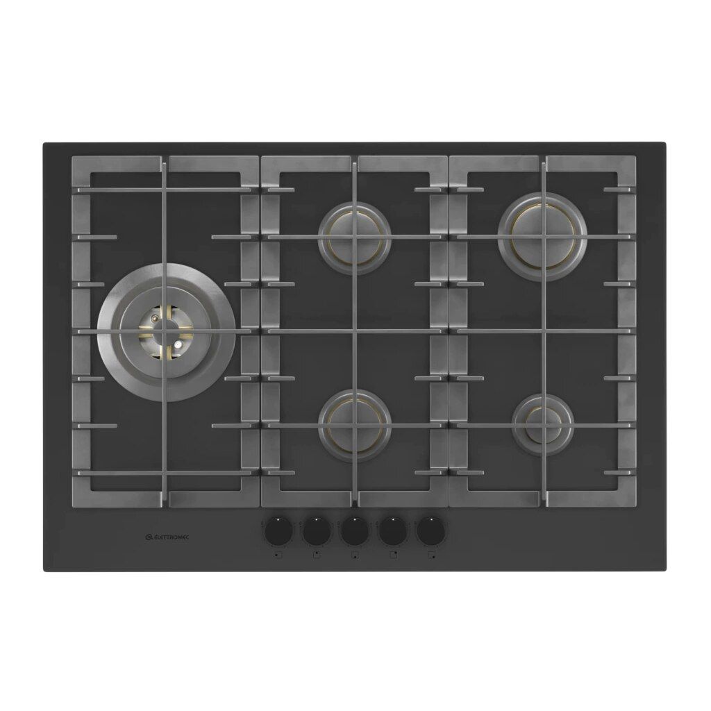 Cooktop Black Matte 90cm Step Flame Bivolt Elettromec - CKG5Q90BM3TNA