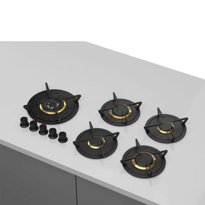 Cooktop Elettromec Revestir 5 Queimadores 90 cm 220V Latão - CKG5Q90SR2TLB