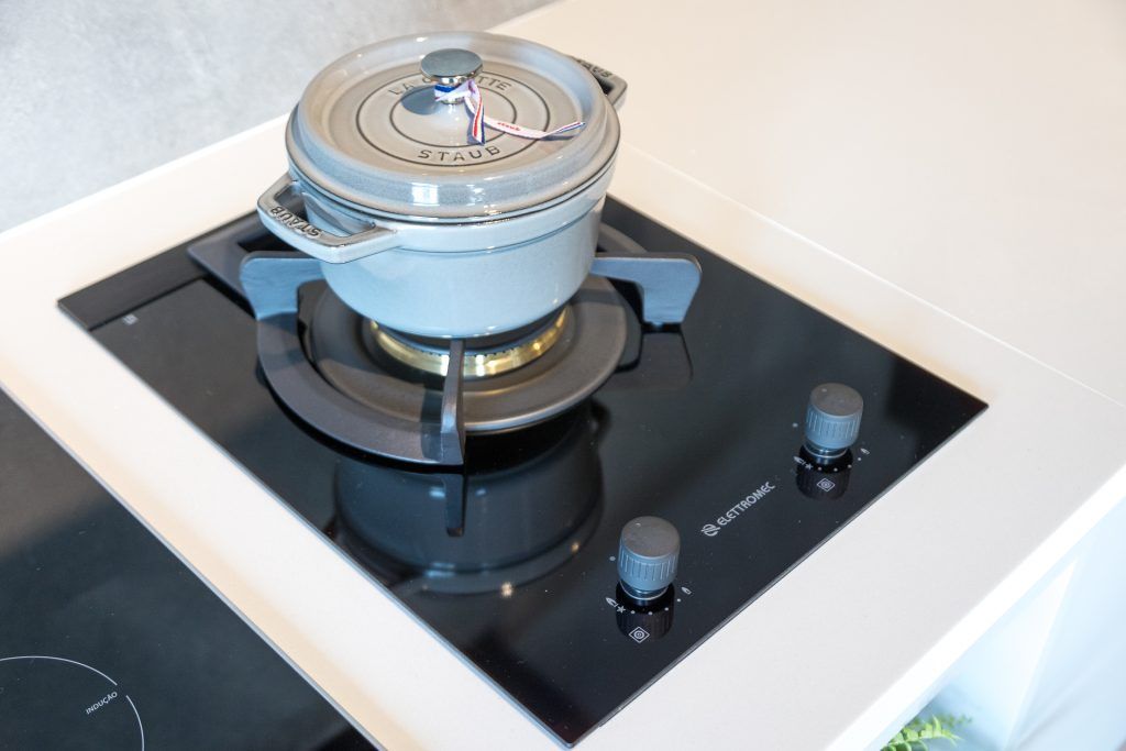 Dominó Elettromec Vetro Dual Flame 38 cm Bivolt - DG1Q38VT3ZEA
