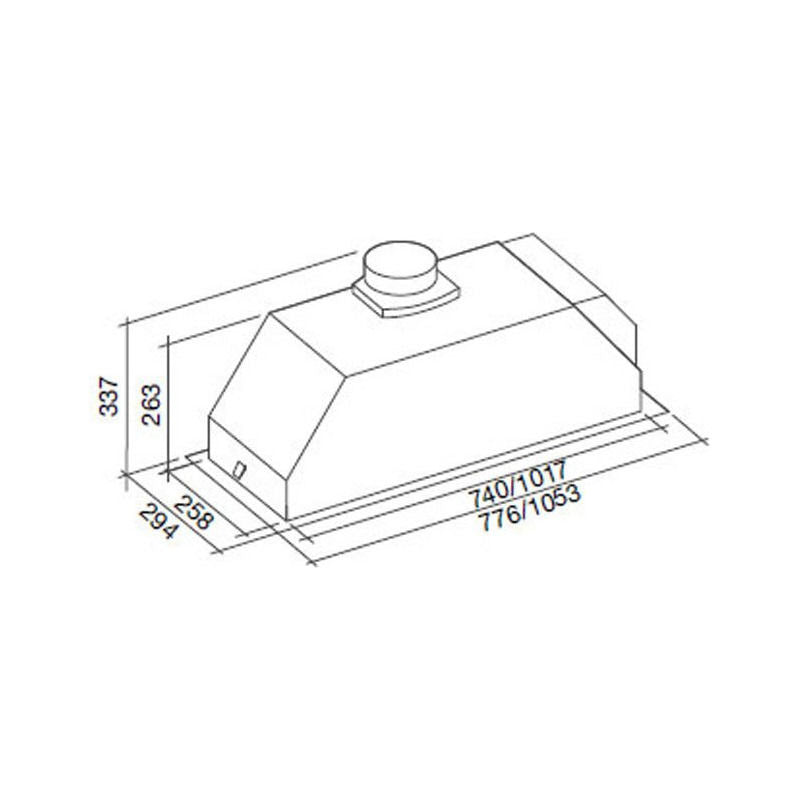 Coifa Falmec Incasso Built-in 70 cm Inox 220V - CGIW70E26P2BRI490F