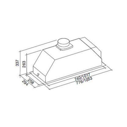 Coifa Falmec Incasso Built-in 70 cm Inox 220V - CGIW70E26P2BRI490F